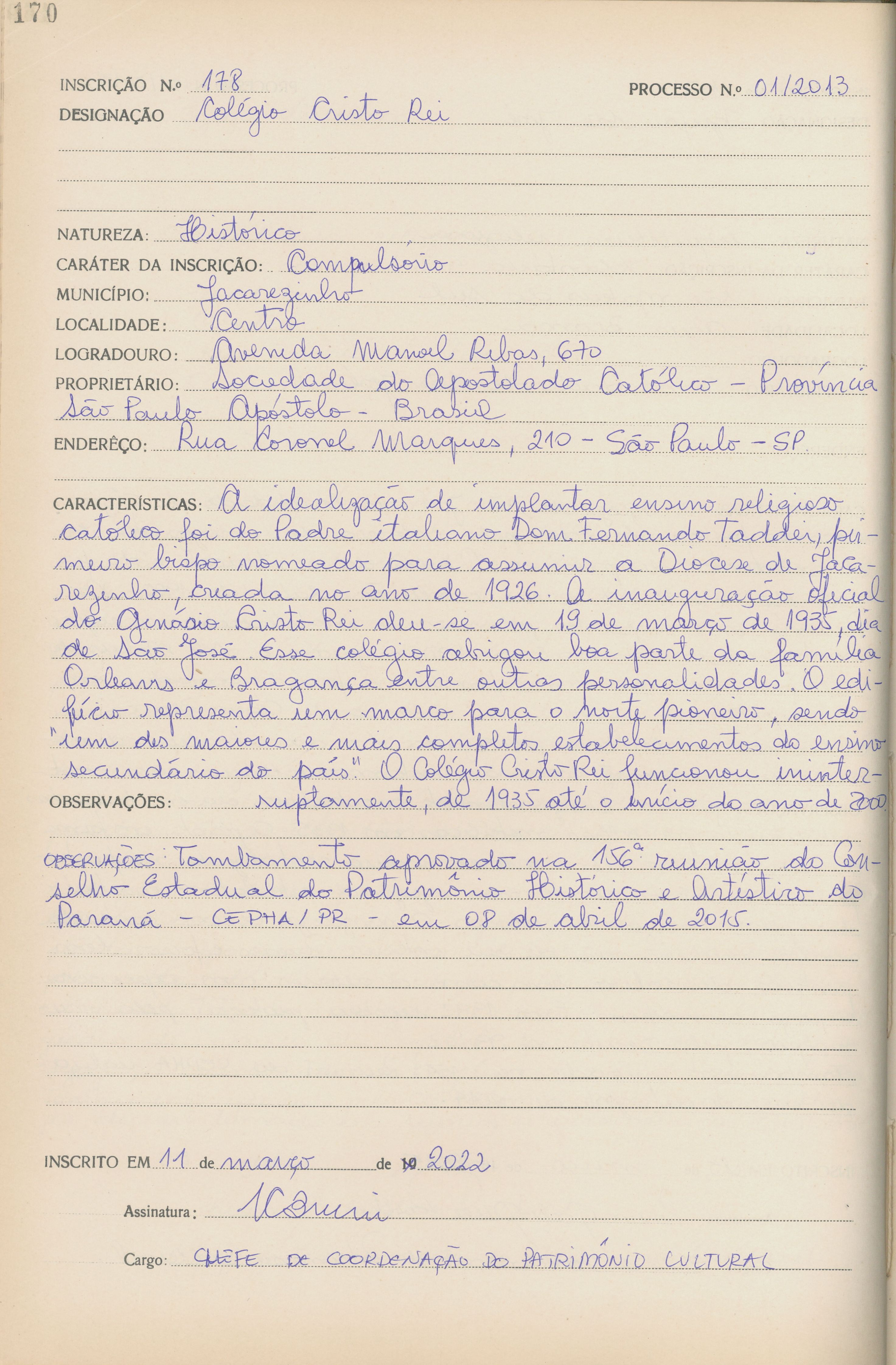 178-II Colégio Cristo Rei