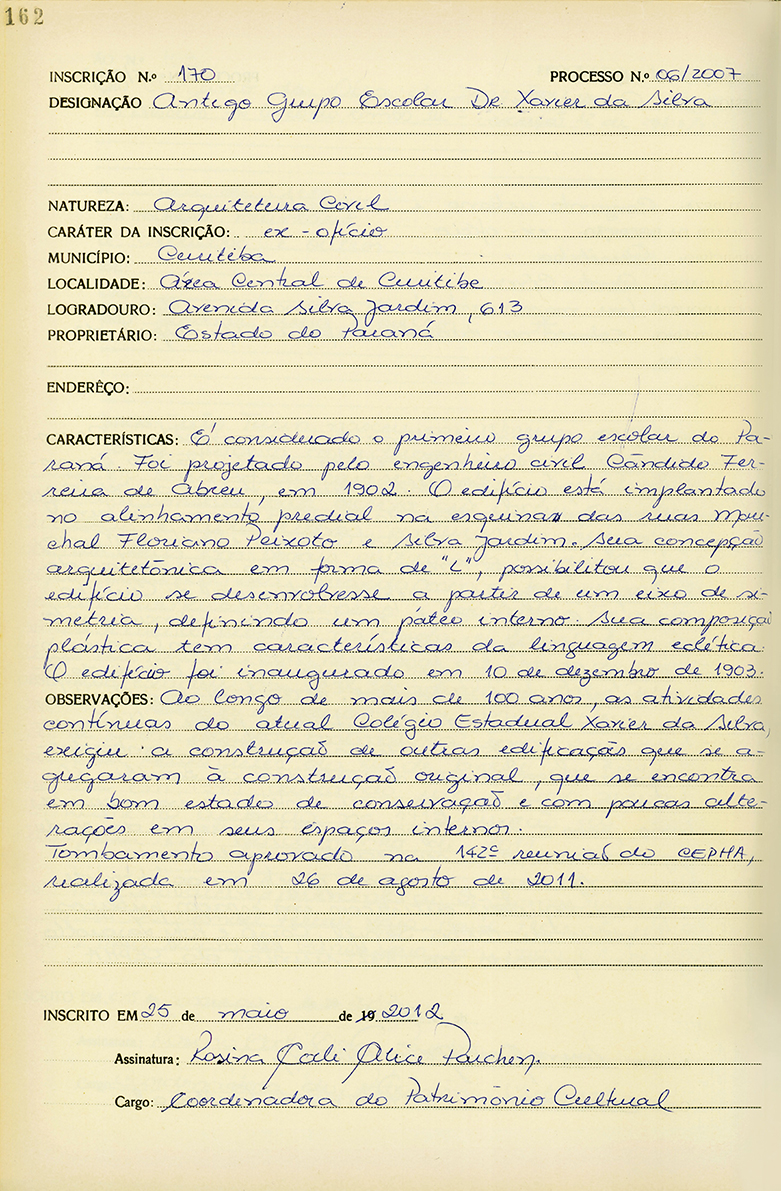 170-II Grupo Escolar Dr Xavier da Silva