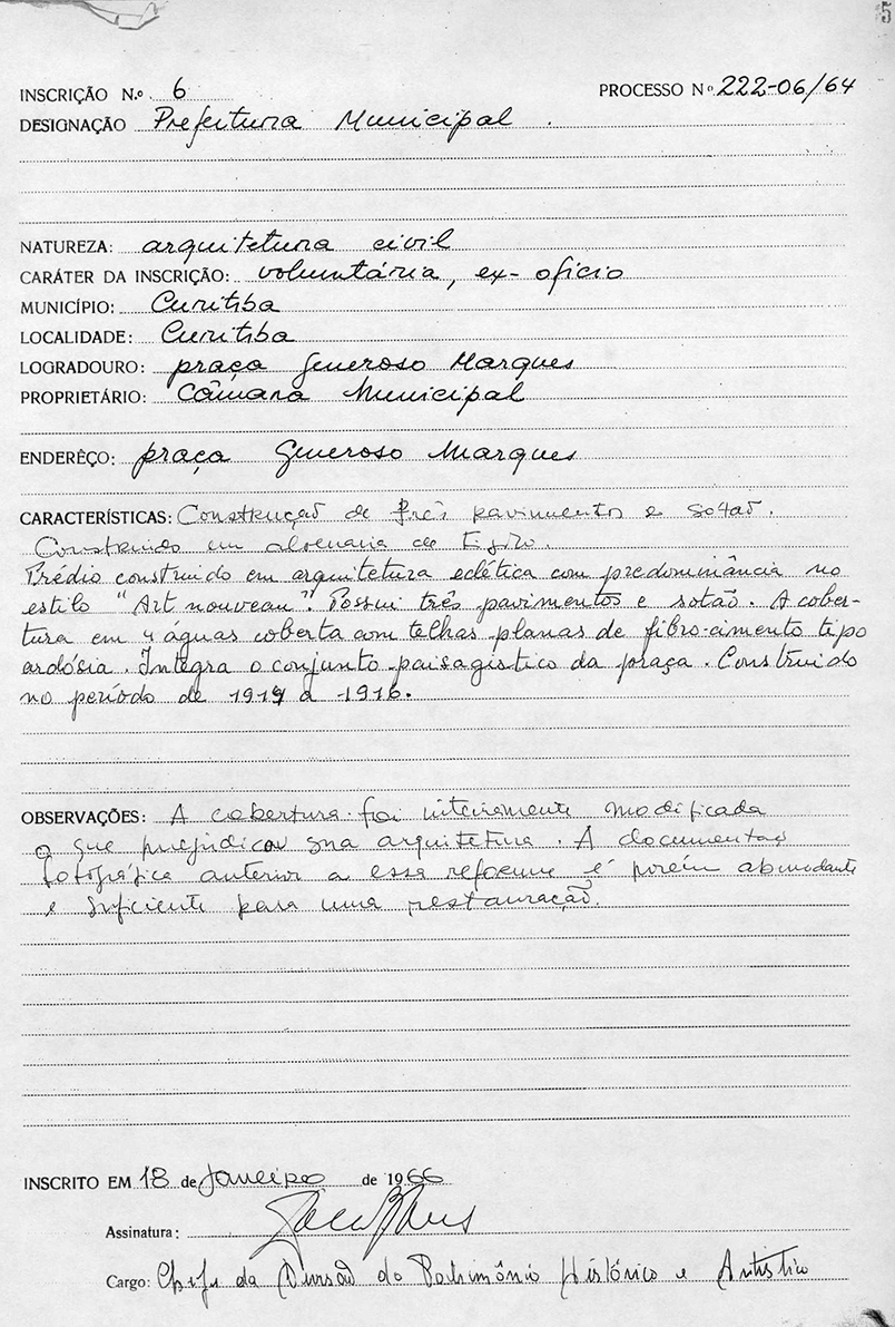 06-II Prefeitura Municipal - Paço da Liberdade - Curitiba