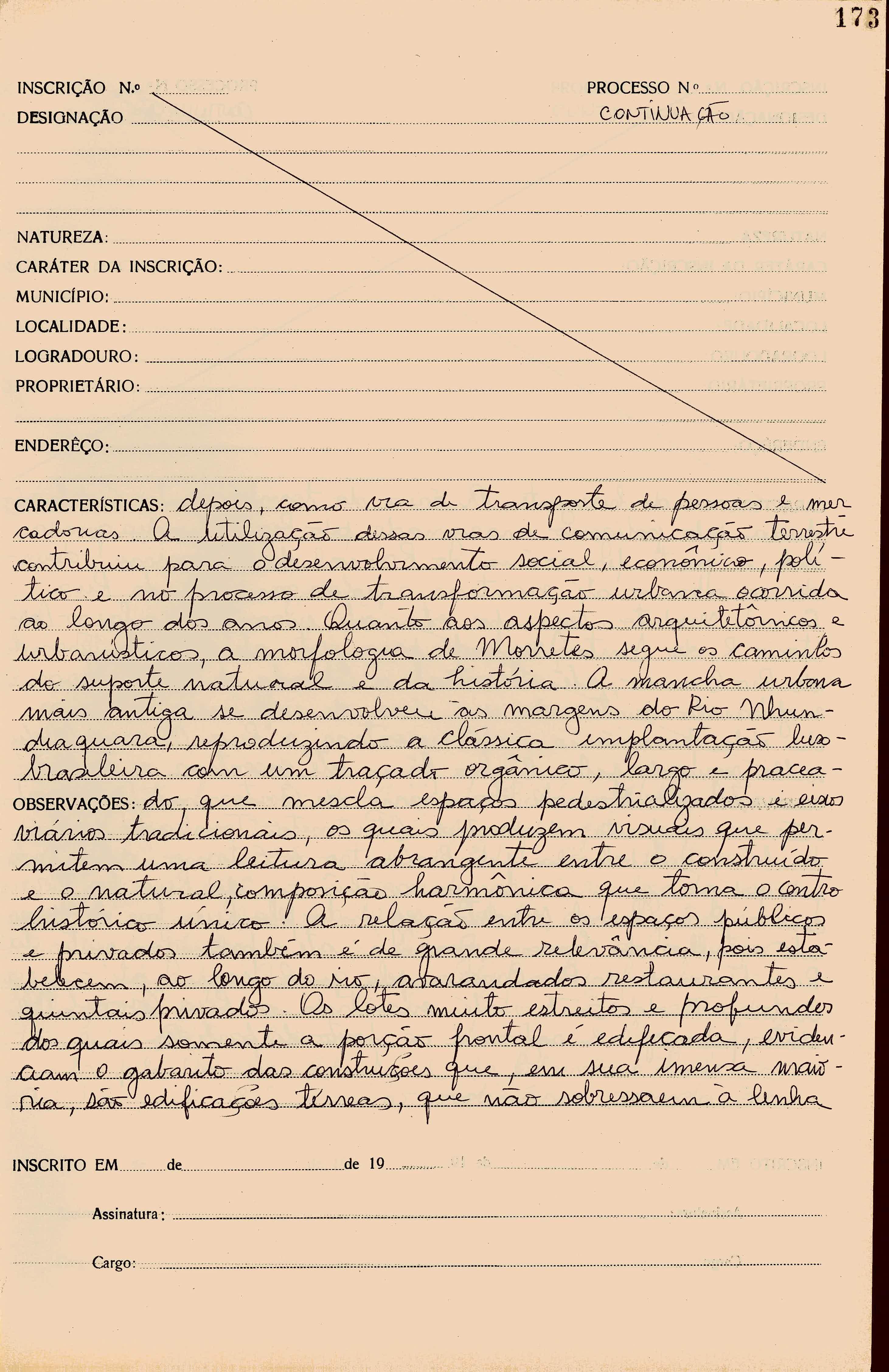Inscrição de Tombamento 180-II Conjunto Histórico, Urbanístico e Paisagístico de Morretes