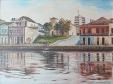 Quadro do Centro Histórico com destaque para a Igreja da Ordem Terceira de São Francisco das Chagas - Paranaguá