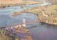 Ponte Pênsil Alves Lima em Ribeirão Claro