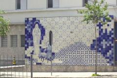 Painel em azulejos - Arthur Nisio - Maternidade Nossa Senhora de Fátima - Curitiba