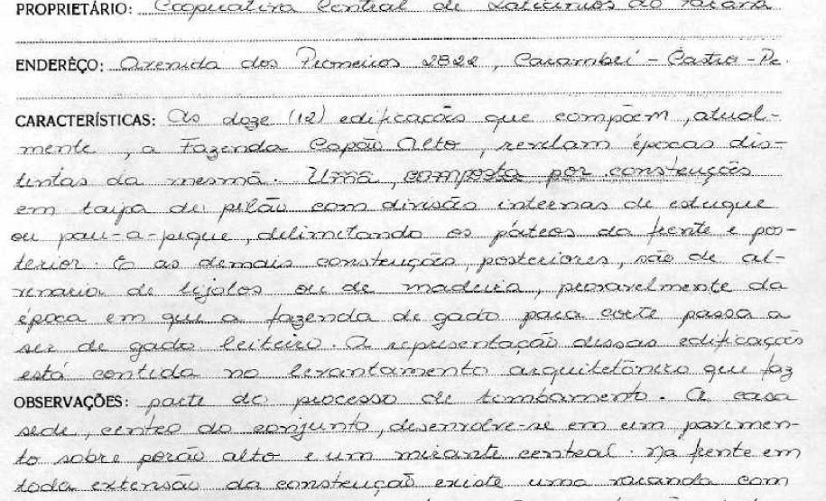 Fazenda Capão Alto - Castro - Livro Tombo II - Inscrição 80 - Página 65