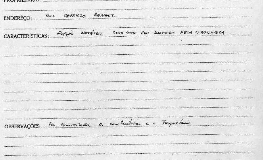 Árvore Corticeira - Curitiba - Livro Tombo I - Inscrição 7 - Página 7