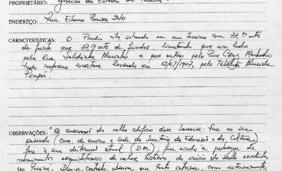 Gimnásio Paranaense - Curitiba - Livro Tombo II - Inscrição 58 - Página 45