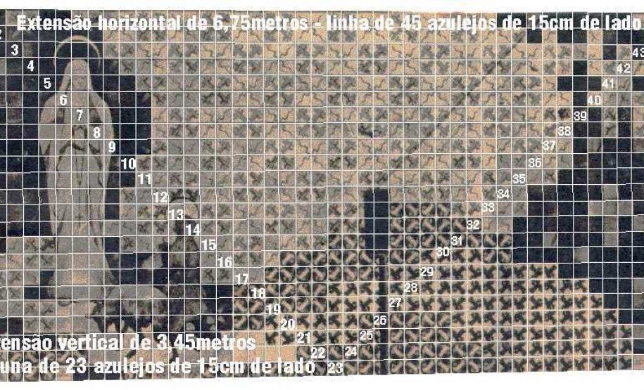 Painel em azulejos - Arthur Nisio - Maternidade Nossa Senhora de Fátima - Curitiba