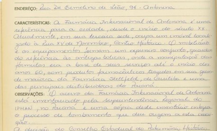 Acervo da Farmácia Internacional de Antonina - Livro Tombo II - Inscrição 158 - Página 150