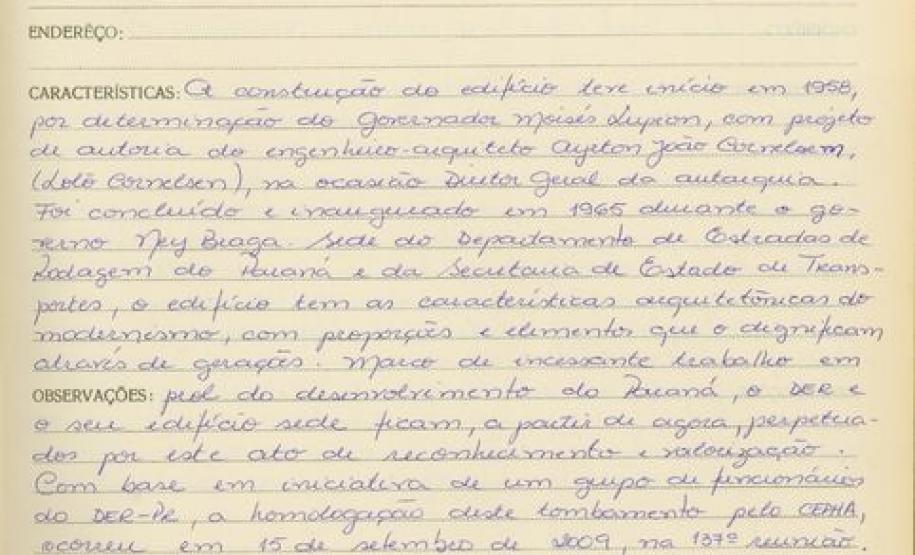 Edifício Oswaldo Pacheco de Lacerda - Curitiba - Livro Tombo II - Inscrição 165 - Página 157