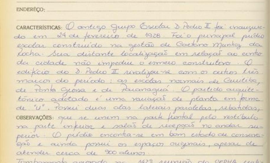 Antigo Grupo Escolar Dom Pedro II - Curitiba - Livro Tombo II - Inscrição 172 - Página 164