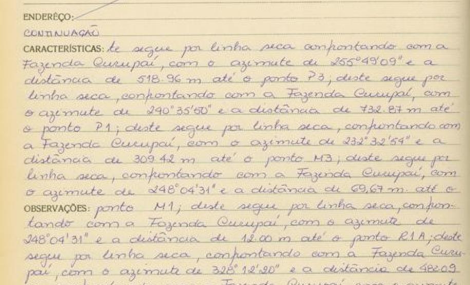 Cidade Real de Guairá - Terra Roxa - Livro Tombo I - Inscrição 23 - folha 26