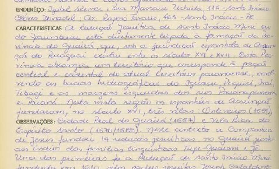 Sítio Arqueológico da Redução Jesuítica de Santo Inácio Mini - Livro Tombo I - Inscrição 27 - Página 32