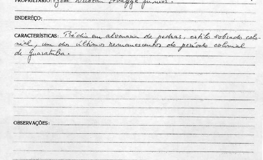 Prédio na Avenida Coronel Afonso Botelho esquina com a Rua Professor Gratulino de Freitas - Guaratuba - Livro Tombo II - Inscrição 17 - Página 14