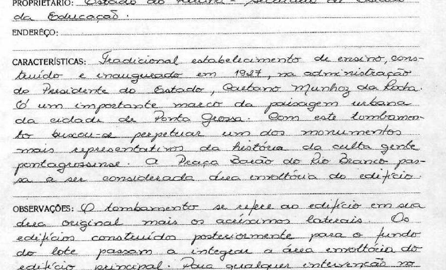 Colégio Estadual Regente Feijó - Ponta Grossa - Livro Tombo II - Inscrição 104 - Página 91