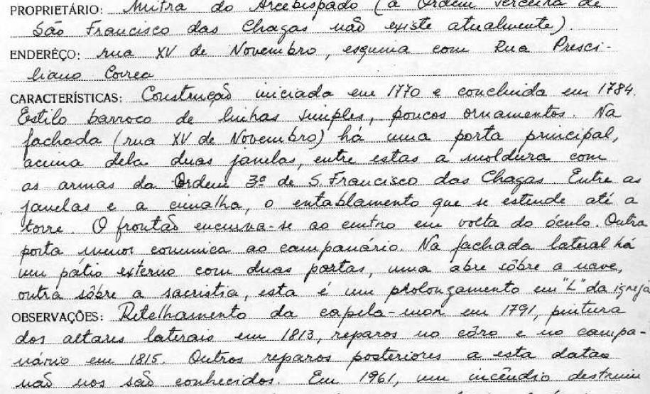 Igreja da Irmandade de São Benedito - Paranaguá - Livro Tombo II - Inscrição 2 - Página 2