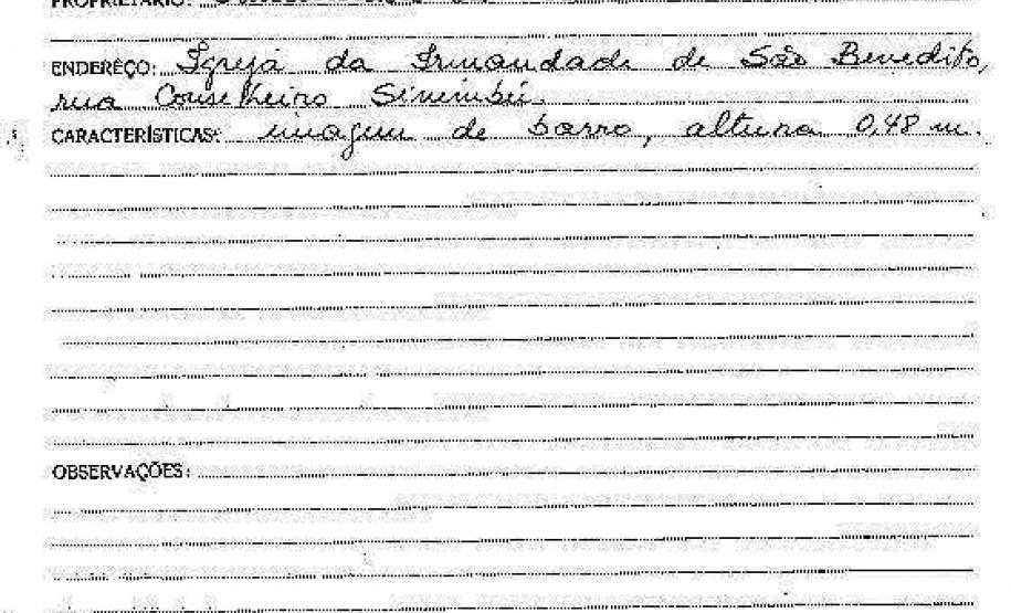 Imagem de Nossa Senhora da Candelária - Paranaguá - Livro Tombo II - Inscrcição 9 - Página 8