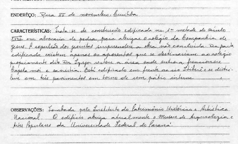 Antigo Colégio dos Jesuítas - Paranaguá - Livro Tombo II - Inscrição 37 - Página 32