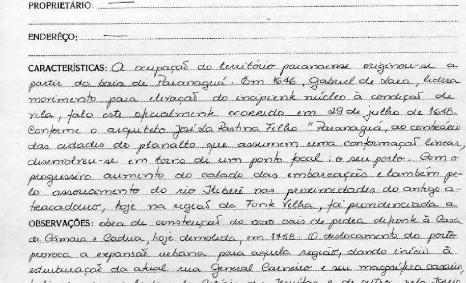 Setor Histórico de Paranaguá - Livro Tombo II - Inscrição 109 - Página 96
